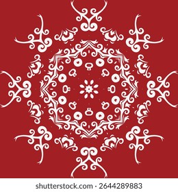 Damas Motifs Floraux Carrés Motif Géométrique Islamique Folk Broderie, Impression D'Ornement Aztèque. Conception pour Tapis, Fond d'écran, Vêtements, Emballage, Tissu