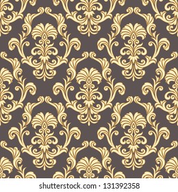 Damask floral seamless pattern