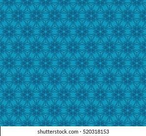 Damask floral seamless pattern background. Luxury texture for wallpaper, invitation. Vector illustration. Blue color.