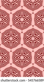 Damask floral seamless pattern background. Luxury texture for wallpaper, invitation. Vector illustration. red color
