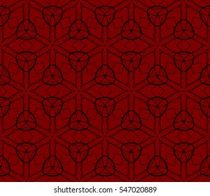 Damask floral seamless pattern background. Luxury texture for wallpaper, invitation. Vector illustration. red, black color