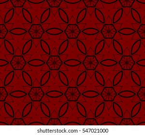 Damask floral seamless pattern background. Luxury texture for wallpaper, invitation. Vector illustration. red, black color