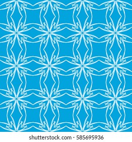 Damask floral seamless pattern background. Luxury texture for wallpaper, invitation. Vector illustration. blue, white color