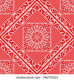 Damask floral seamless pattern background. Luxury texture for wallpaper, invitation. Vector illustration.