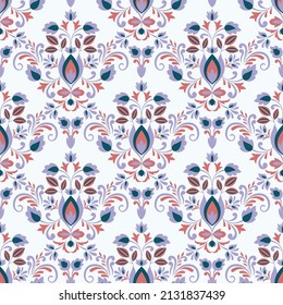 Damask Floral diseño de patrones sin fisuras