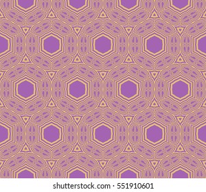 Damask floral seamless pattern. Luxury texture for wallpaper, invitation. Vector illustration. gold on purple color background.