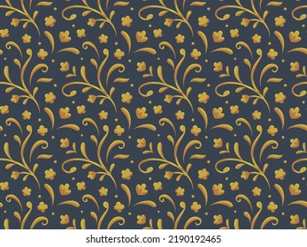 Damask floral seamless pattern. Vector retro style background print. Decorative flower texture.