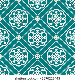Damask floral seamless pattern vector background. baroque style pattern. Luxury textile. Graphic ornate pattern for wallpaper, fabric, packaging, wrapping. Damask floral ornament