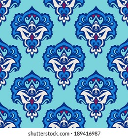 Damask floral seamless vector design