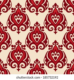 damask floral  seamless vector pattern