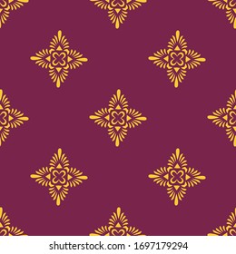 Damask floral seamless vintage pattern. luxury violet traditional texture for fabric, fashion, card, web, print, textile.