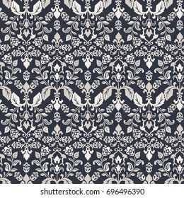 damask floral seamless wallpaper. vintage vector background