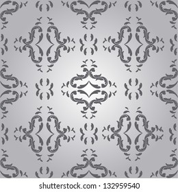 Damask floral vector pattern. Perfect for wrapping paper.  Ornate background. Vintage swatch.