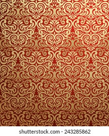 Damask floral wallpaper pattern, Vintage design