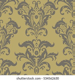damask floral wallpaper. vintage vector seamless pattern