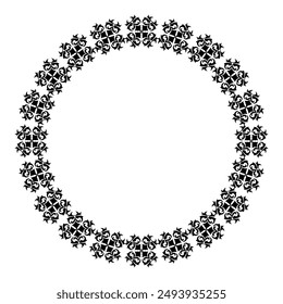 Damask Floral Wreath pattern,Ikat damask motifs geometric floral,Vector classical luxury damask ornament for greeting card,textile,wall art,islamic,Round ornament,Golden metallic border,flower frame