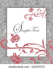 damask flower background with place for text