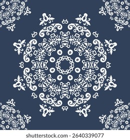 Damask Flower Ethnic Style Traditional Pattern Dress Folk Embroidery, Aztec Ornament Print. Design for Carpet, Wallpaper, Clothing, Wrapping, Fabric