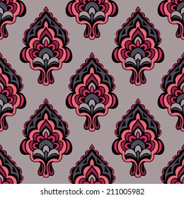 Damask Flower seamless vector design for wallpaper and gift wrap