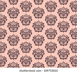 damask flower vector background