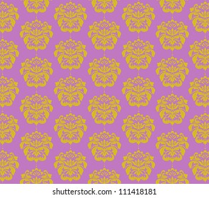 damask flower vector background