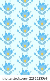 damask flowers floral ornament ethnic seamless pattern with blue background. Designed for clothing, wallpaper, fabric, home decor, throw pillows, texture, textile, wrapping, carpet. 