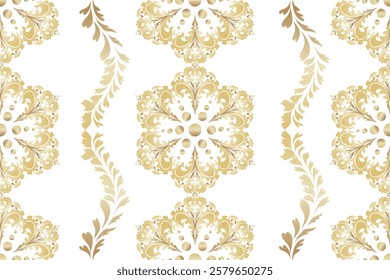 Damask  flowers pattern for various printing works