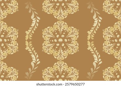 Damask  flowers pattern for various printing works