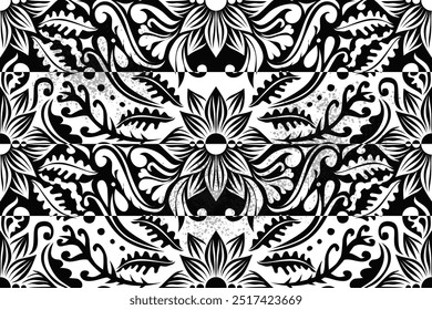 Damask geometric pattern, Ethnic ikat seamless pattern, African style, Abstract vector, Chevron embroidery, Paisley embroidery, Navajo pattern, Aztec and tribal motifs, Vector hand drawn style.
