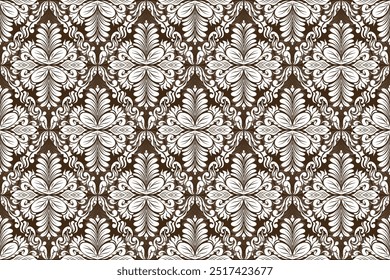 Damask geometric pattern, Ethnic ikat seamless pattern, African style, Abstract vector, Chevron embroidery, Paisley embroidery, Navajo pattern, Aztec and tribal motifs, Vector hand drawn style.