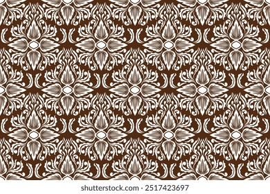 Damask geometric pattern, Ethnic ikat seamless pattern, African style, Abstract vector, Chevron embroidery, Paisley embroidery, Navajo pattern, Aztec and tribal motifs, Vector hand drawn style.