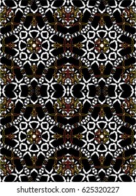 Damask with geometric seamless pattern and  background