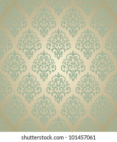 Damask golden wallpaper. Can be used as seamless pattern