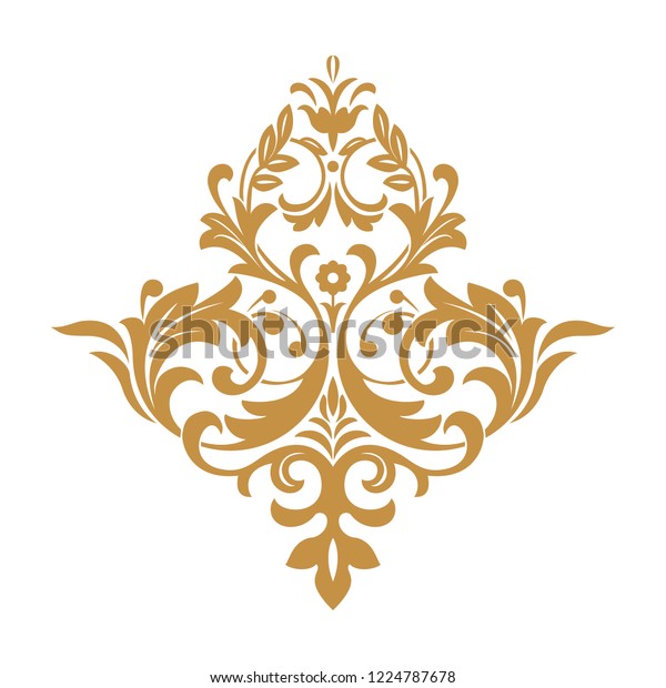 Damask Graphic Ornament Floral Design Element Stock Vector (Royalty ...