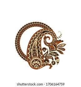Damask Isolated Paisley Vector Floral Ornament Stock Vector (Royalty ...