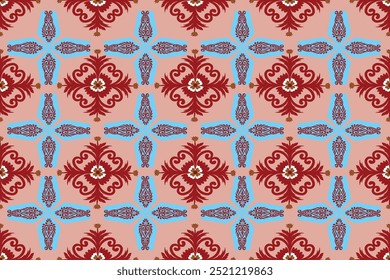 Damask is a luxurious fabric pattern characterized by its intricate