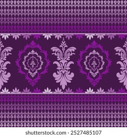 Damask luxo decorativo padrão têxtil.