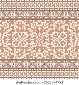 Damask padrão sem costura de luxo, design para padrão decorativo sem emenda abstrato, design para papel de parede, fundo, tecido, seda, sarau, decoração.and outro desenho