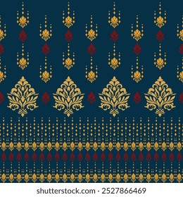Damask luxury seamless pattern. Vector design with floral and elements for background, wallpaper, fabric, carpet, clothing, furniture, accessories, wrapping.