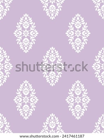 Damask Medallion block print design pattern vector repeat file 