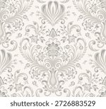 Damask modern seamless pattern element. Vintage classical old fashioned damask ornament, seamless texture for wallpapers, textile.