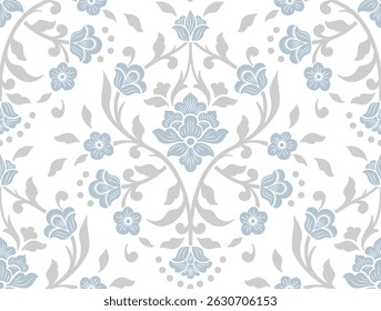 Damask modern seamless pattern element. Vintage classical old fashioned damask ornament, seamless texture for wallpapers, textile.