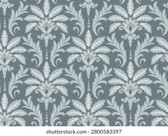 Damask modern seamless pattern element. Vintage classical old fashioned damask ornament, seamless texture for wallpapers, textile