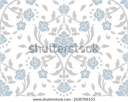 Damask modern seamless pattern element. Vintage classical old fashioned damask ornament, seamless texture for wallpapers, textile.