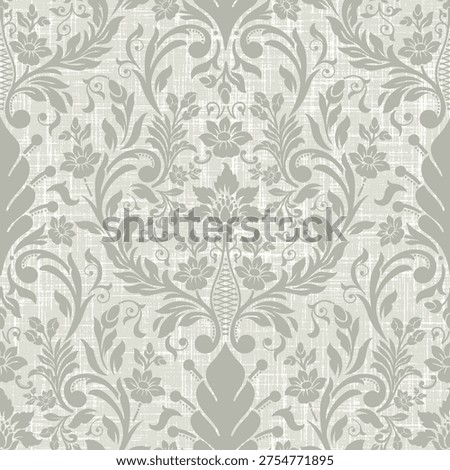 Damask modern seamless pattern element. Vintage classical old fashioned damask ornament, seamless texture for wallpapers, textile.