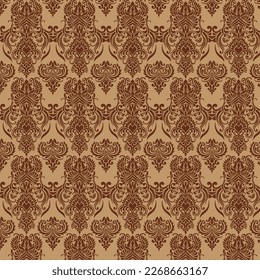 Damask motif seamless patterned textile ,Syrian pattern, wallpaper, cover, wrapping, carpet and for many other uses in printing field 