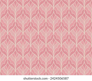 Damasco orgánico hojas sin patrón. Impresión de fondo de estilo retro vectorial. Textura floral decorativa.