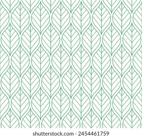 Damask organic leaves seamless pattern. Vector retro style background print. Decorative flower texture.