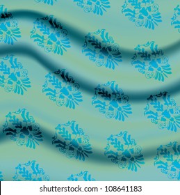 damask ornament pattern on glamour texture