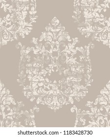 Damask ornament pattern Vector. Royal decor. Imperial background. trendy color textures